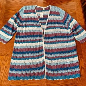 CJ Banks Multi color Cardigan. NWT